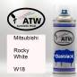 Preview: Mitsubishi, Rocky White, W18: 400ml Sprühdose, von ATW Autoteile West.